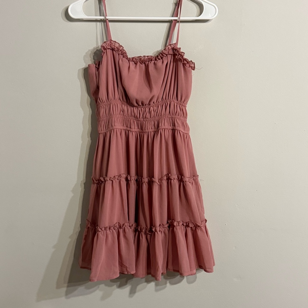 Pink Ruffled Sundress